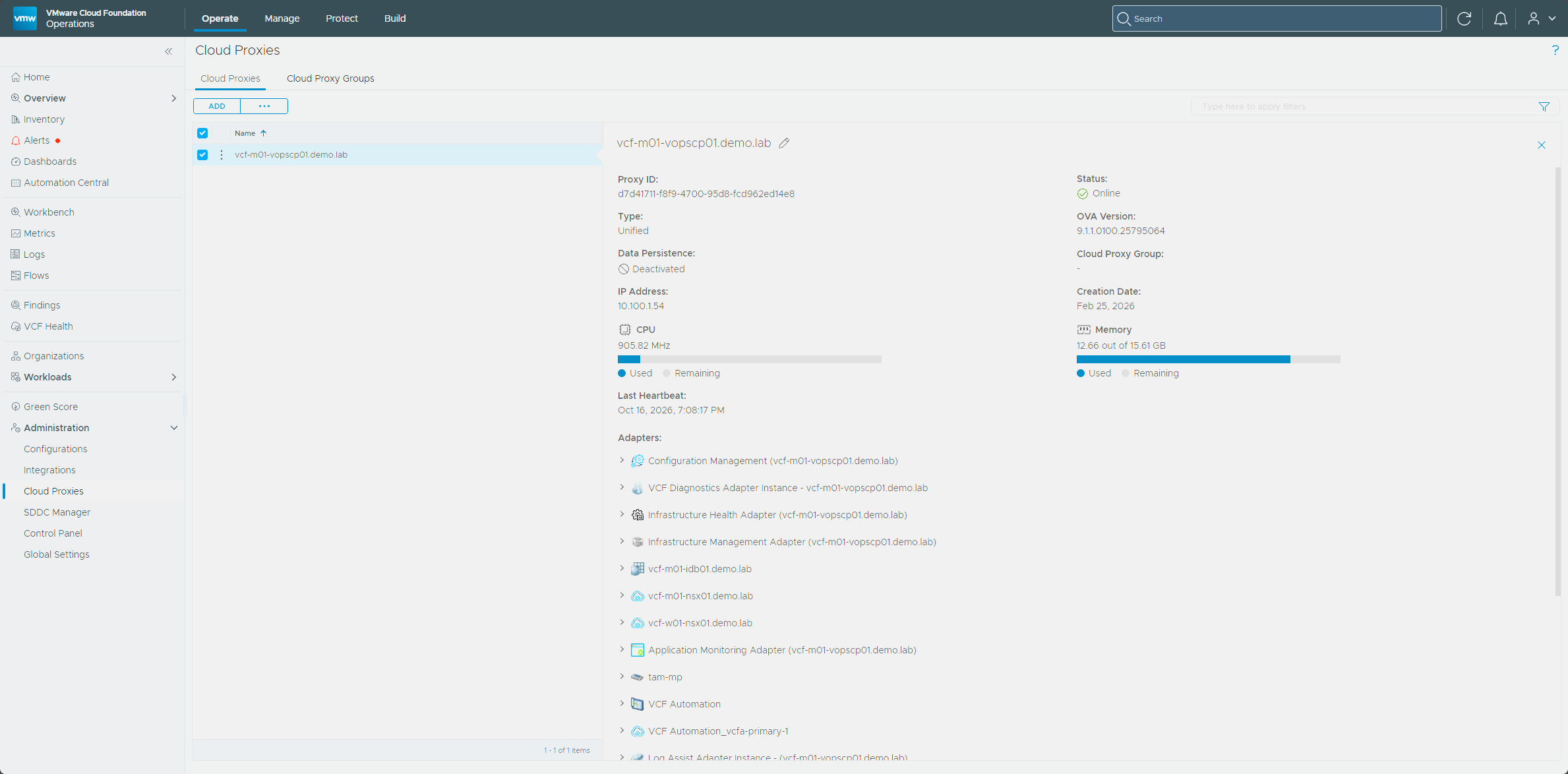 The Cloud Proxy on 9.1.1.0100 and Online