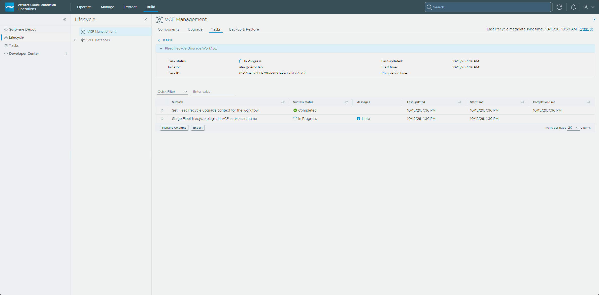 The Fleet lifecycle upgrade workflow