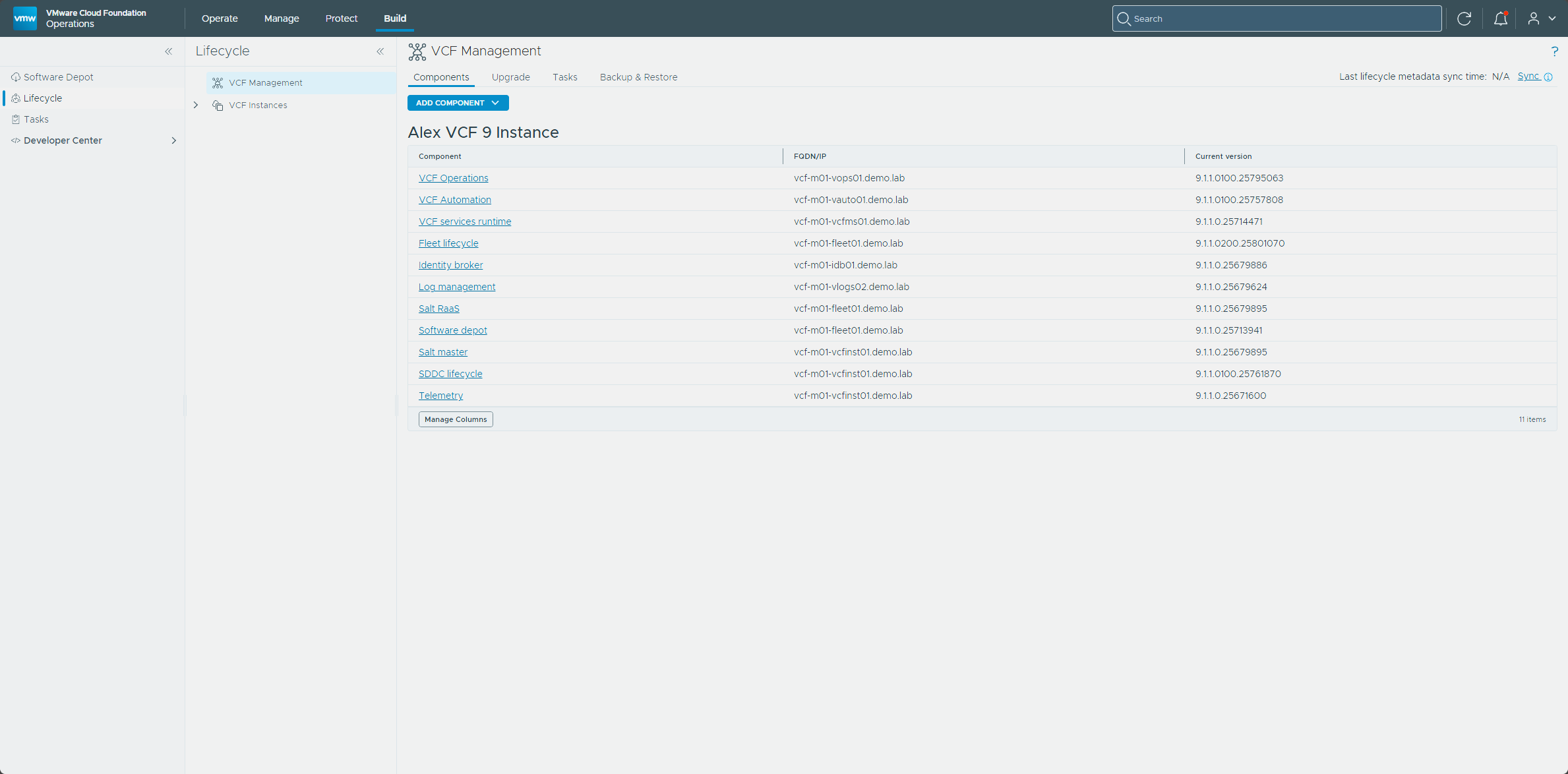 VCF Operations on 9.1.1.0100