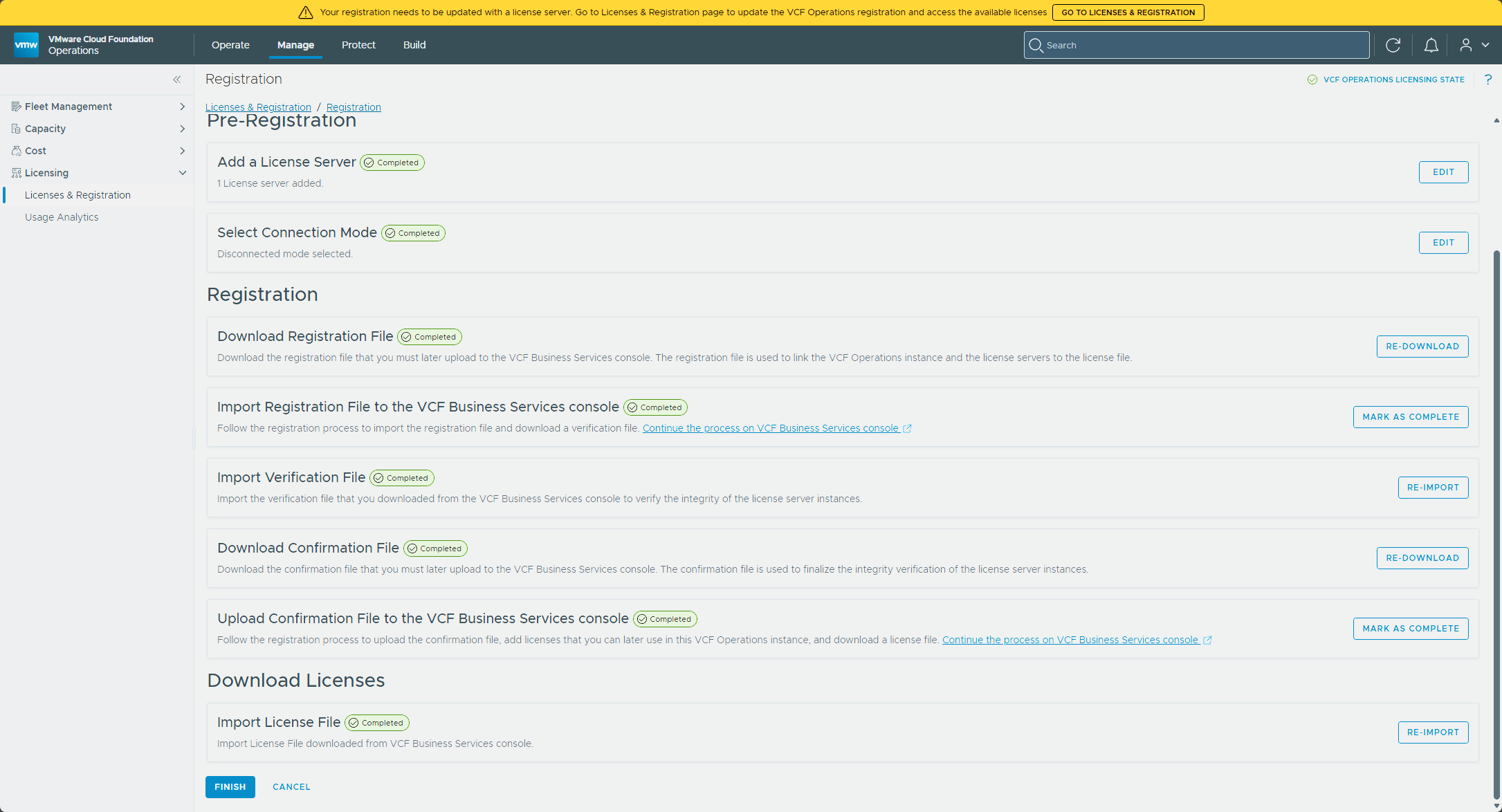 All eight steps of the workflow completed