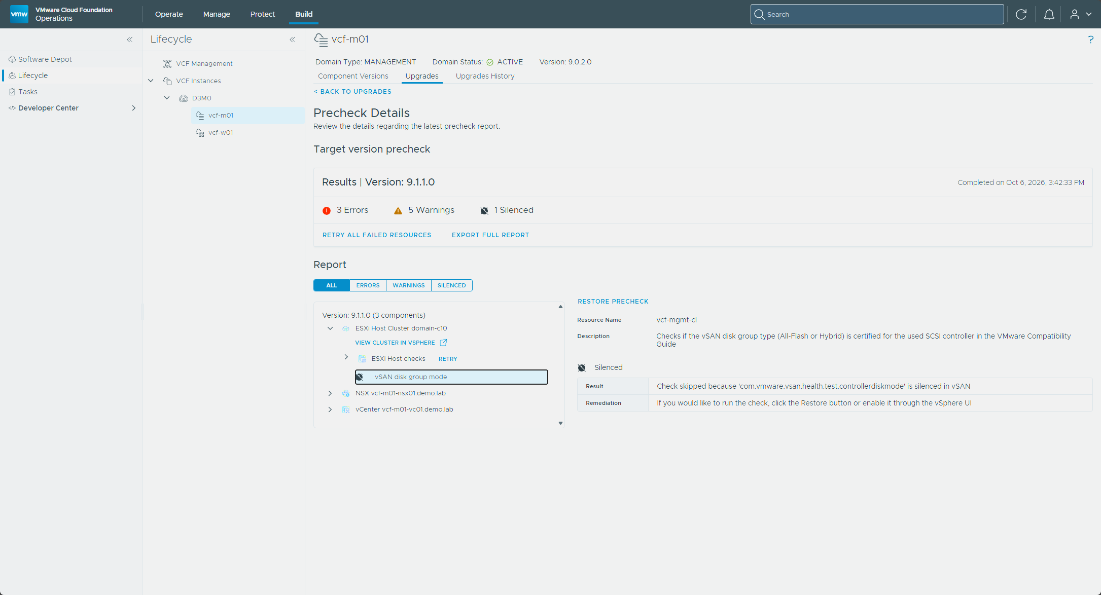 The silenced vSAN disk group mode check