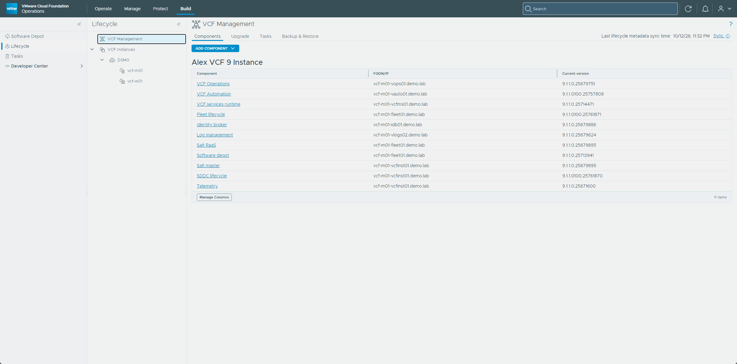The VCF Management components