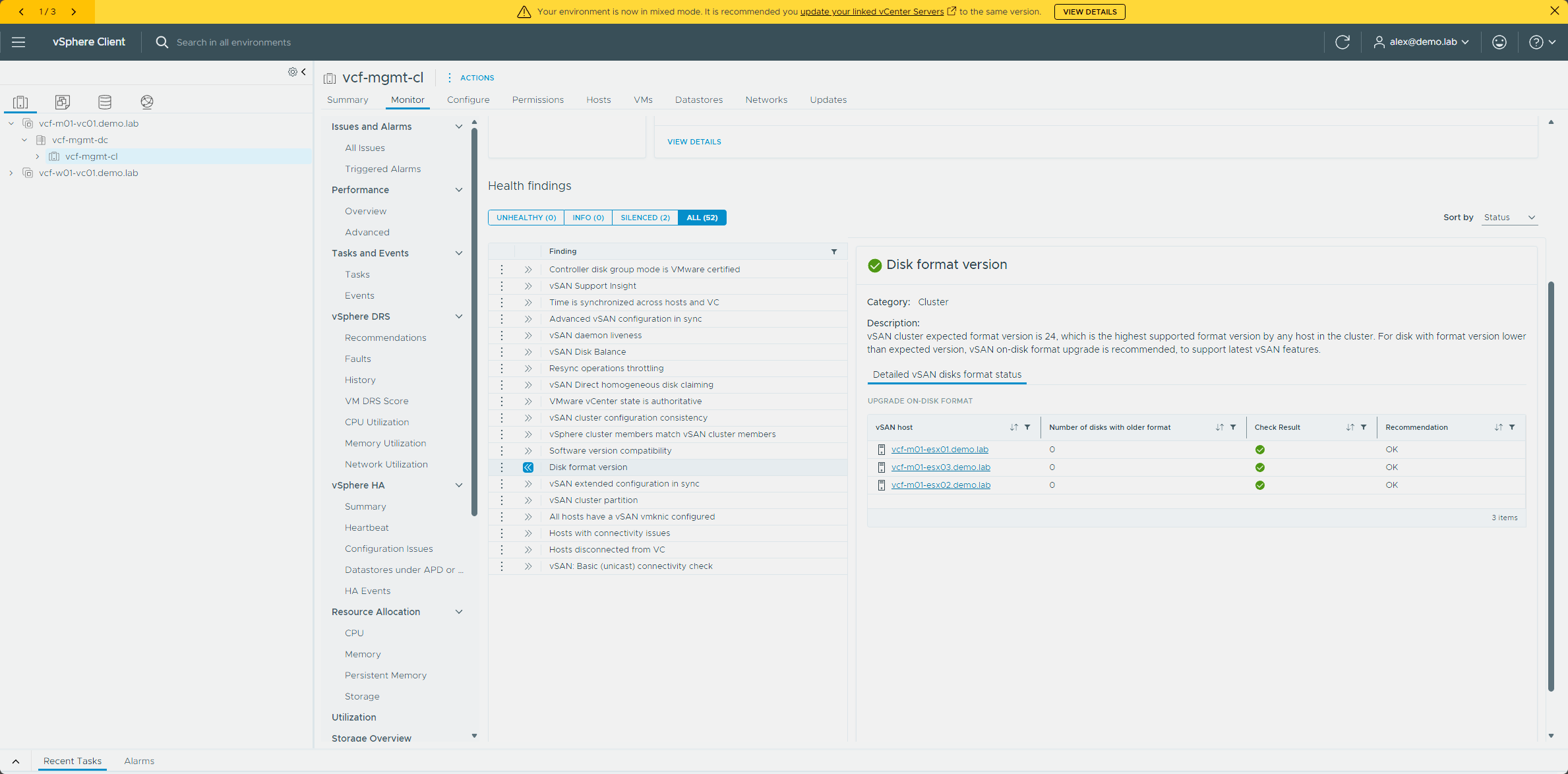 Skyline Health after the on-disk format upgrade
